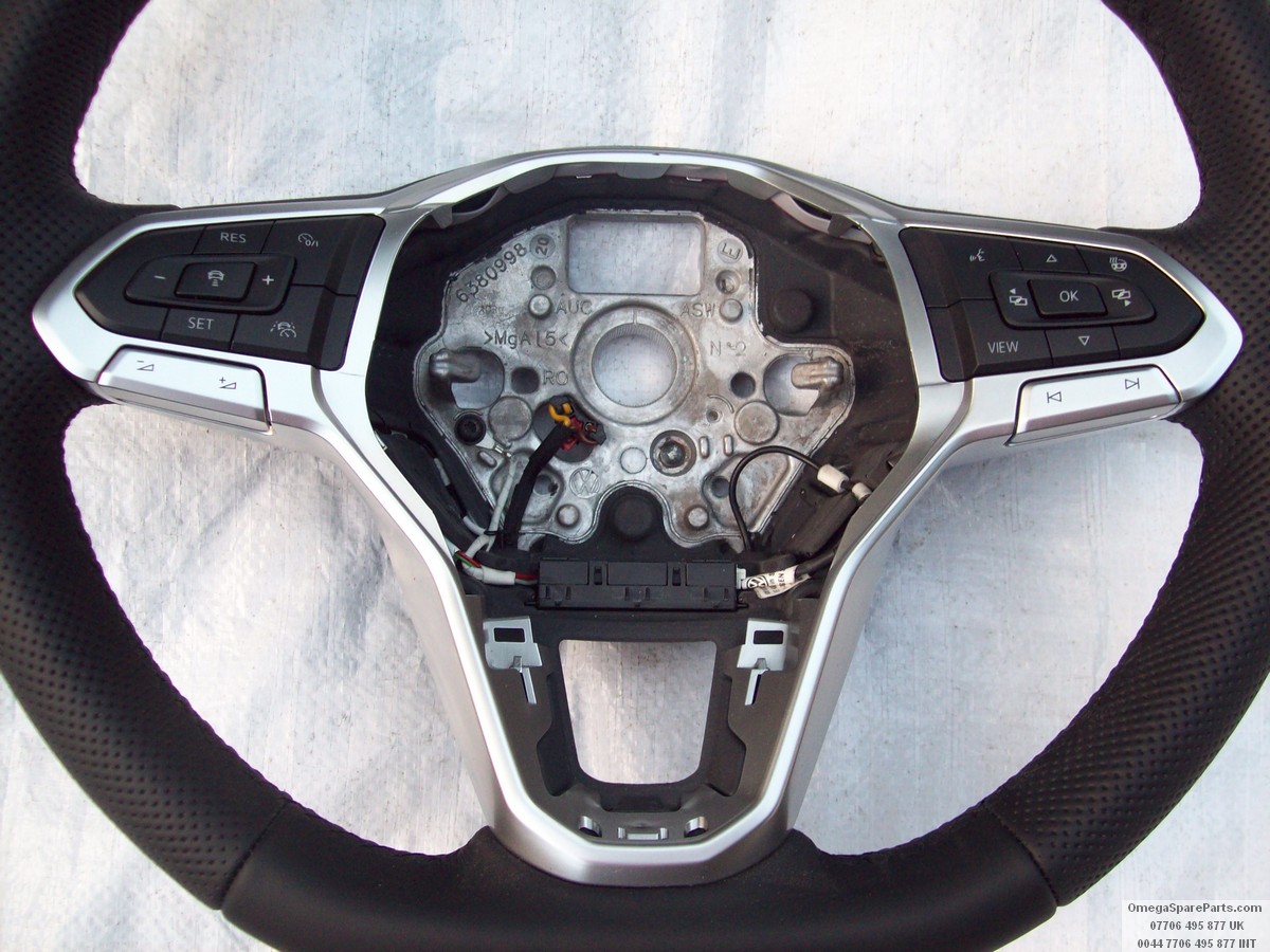 3G0419089DB VW Passat B8 Steering Wheel Multifunction Genuine Black Leather